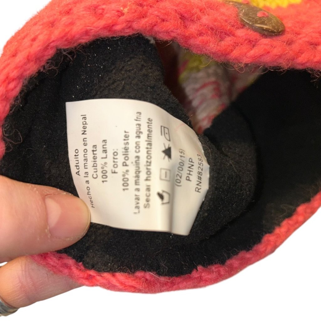 Turtle Fur Pink Salmon Yellow Fair Ilse Fleece Lined Wool Knit Cap Hat S — image 5 of 5